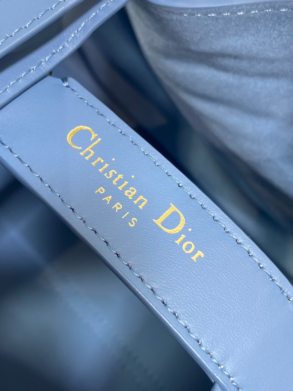 Dior Always Medium 28 Bag in Azure Blue Macrocannage Calfskin