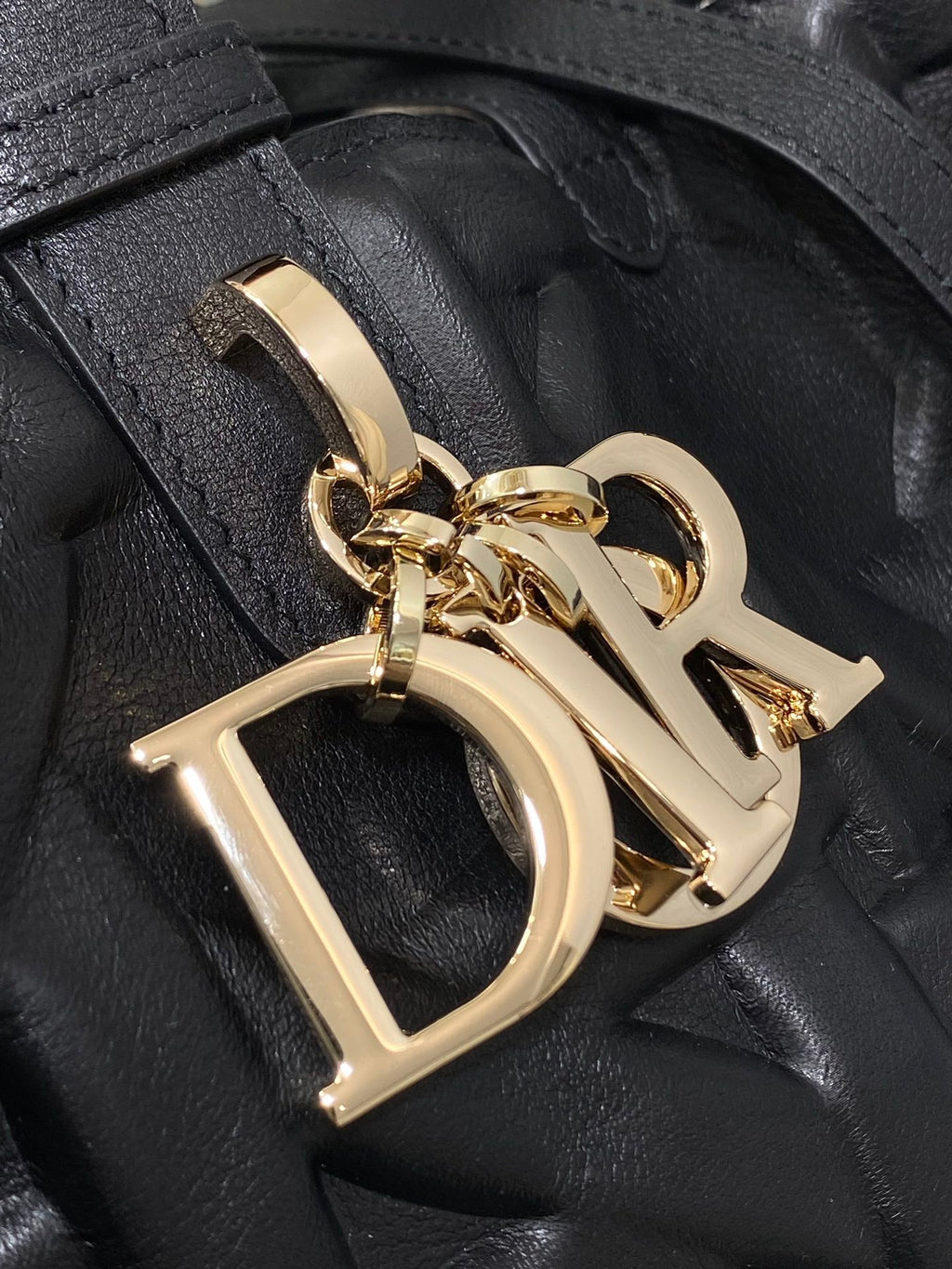 Dior Always Medium 28 Bag in Black Macrocannage Calfskin