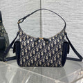 Dior 25S Medium D-Dream Bag 24 in Blue Oblique Jacquard and Smooth Calfskin