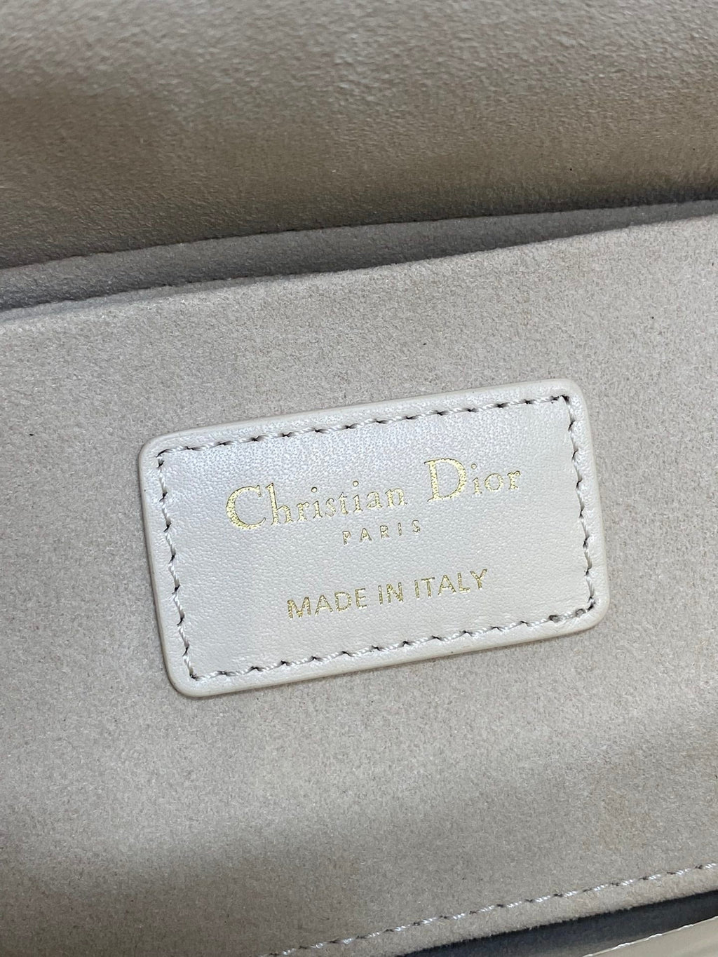 Dior 25S Medium Lady D-Joy 26 in Beige Lambskin Gold Hardwre Bag