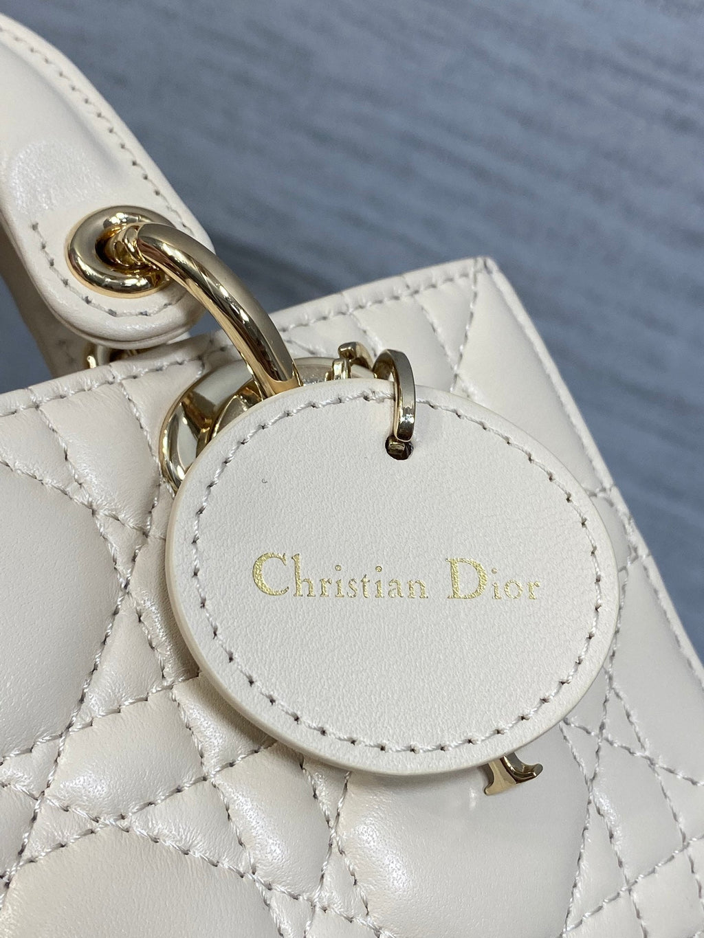 Dior 25S Micro Lady D-Joy 16 in Beige Lambskin Gold Hardwre Bag