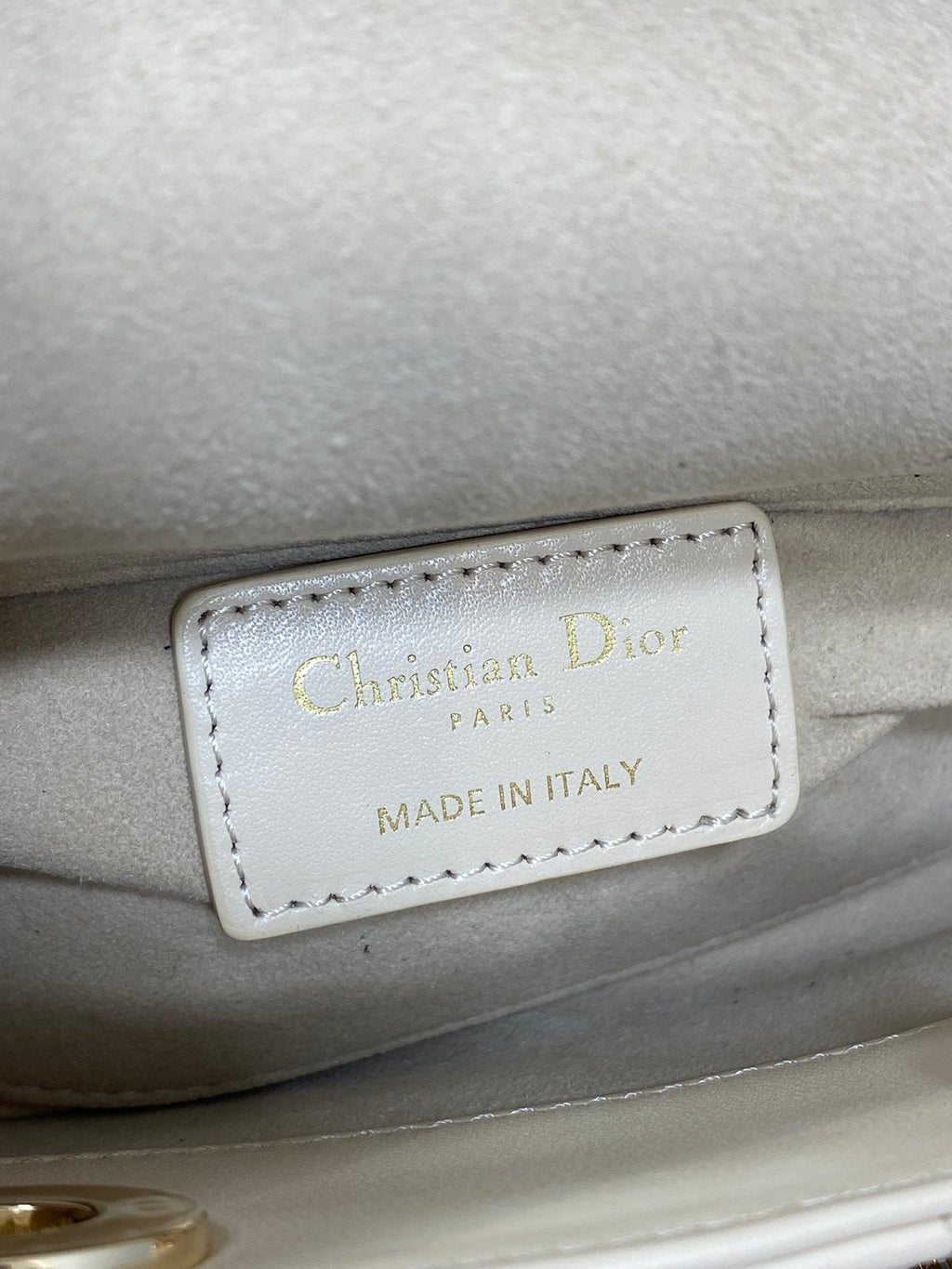 Dior 25S Micro Lady D-Joy 16 in Beige Lambskin Gold Hardwre Bag