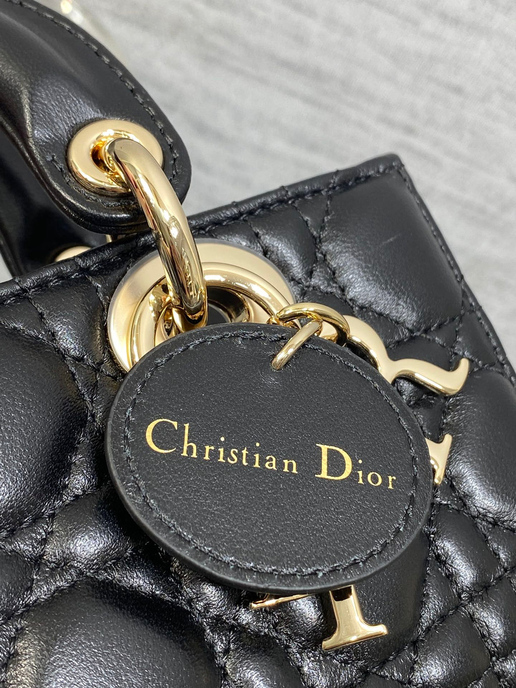 Dior 25S Micro Lady D-Joy 19 in Black Calfskin Gold Hardwre Bag