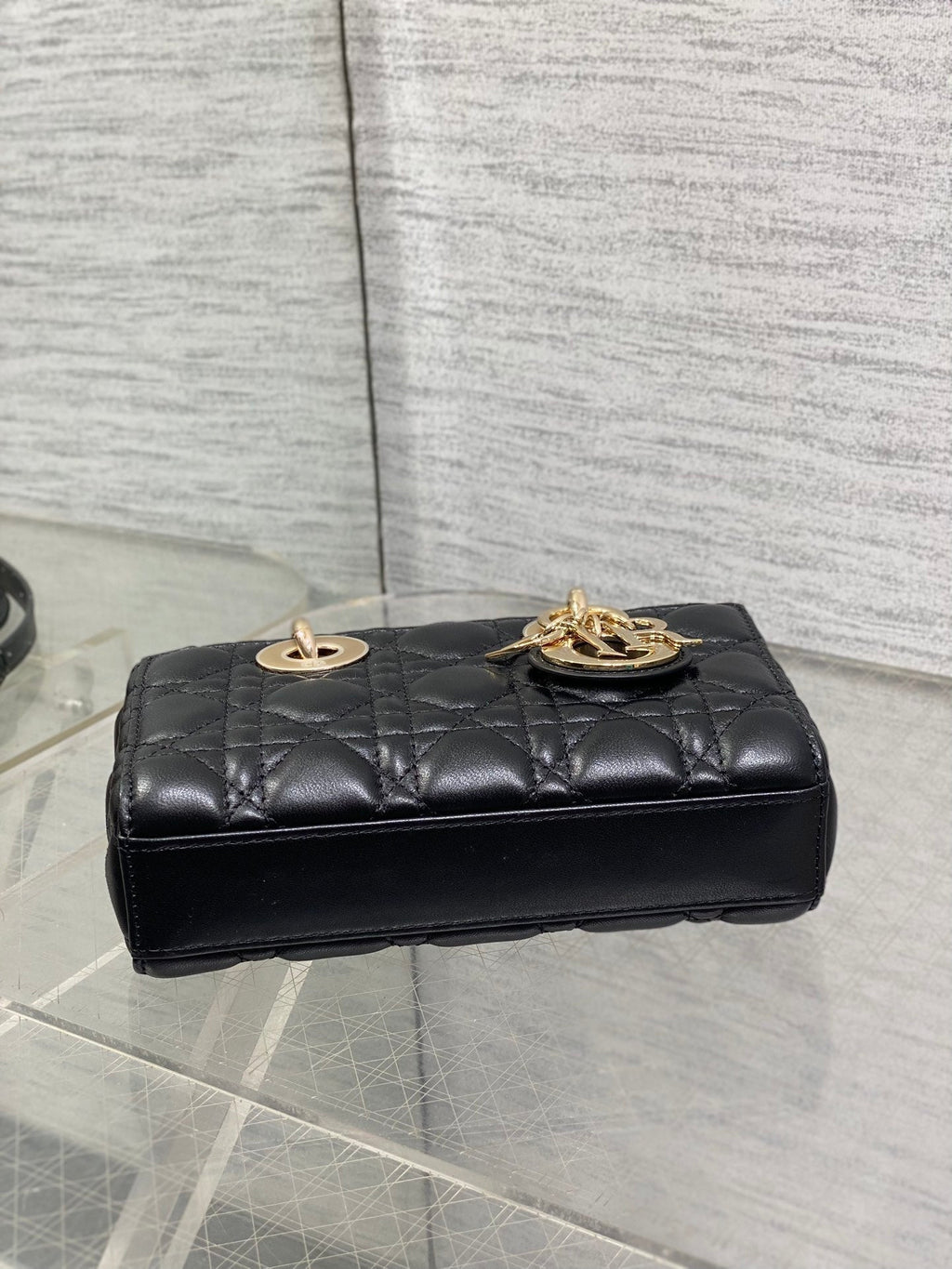Dior 25S Micro Lady D-Joy 19 in Black Calfskin Gold Hardwre Bag