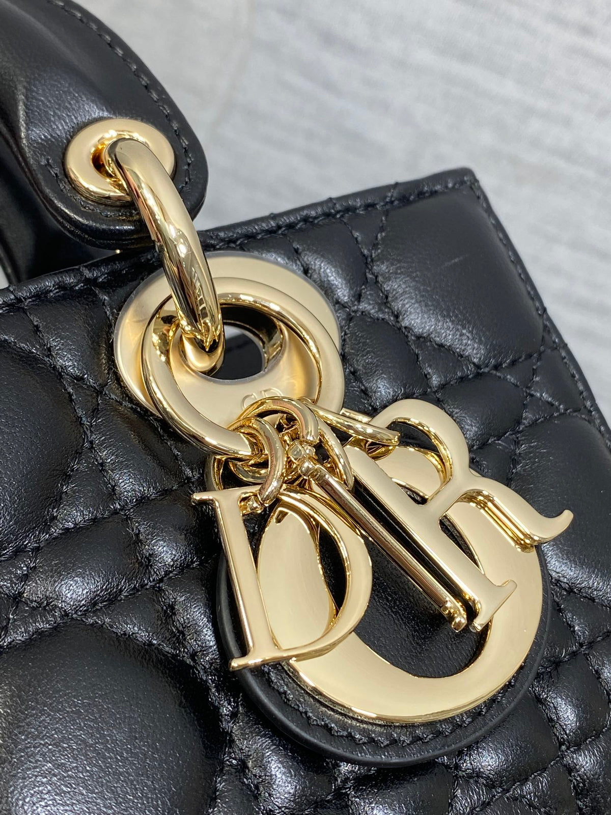 Dior 25S Micro Lady D-Joy 19 in Black Calfskin Gold Hardware Bag