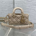 Dior 25S Micro Lady D-Joy 19 in Powder Beige Calfskin Gold Hardwre Bag