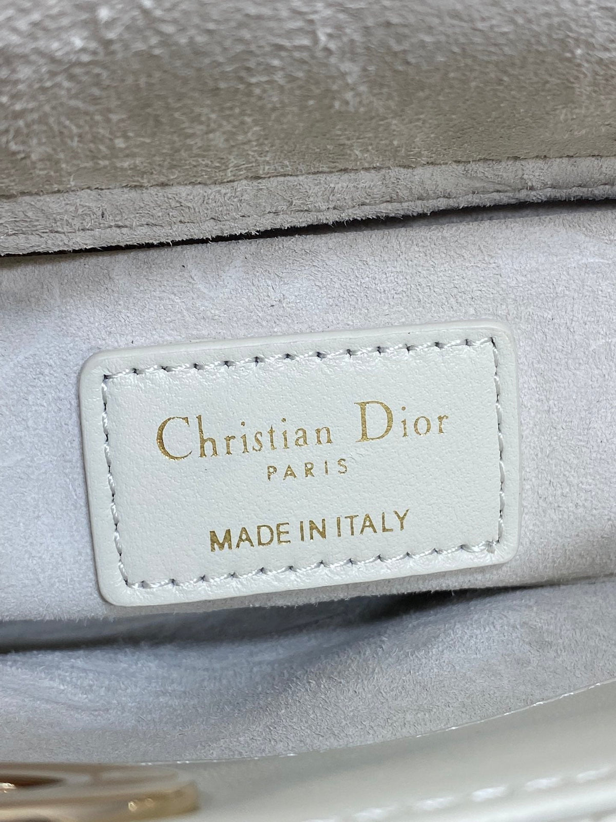 Dior 25S Micro Lady D-Joy 19 in Ivory Calfskin Gold Hardwre Bag