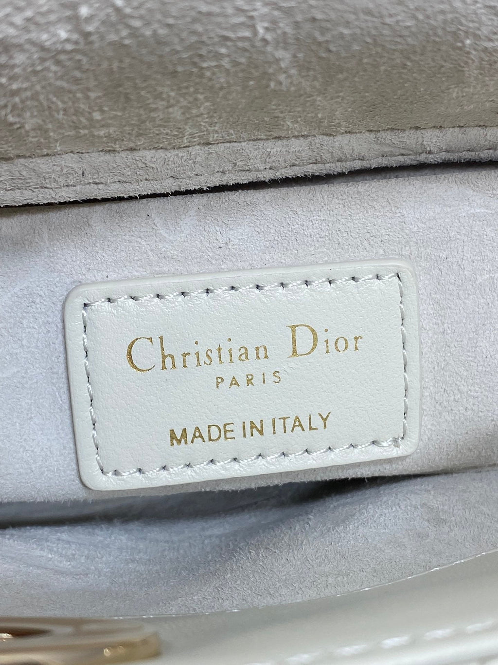 Dior 25S Micro Lady D-Joy 19 in Ivory Calfskin Gold Hardware Bag