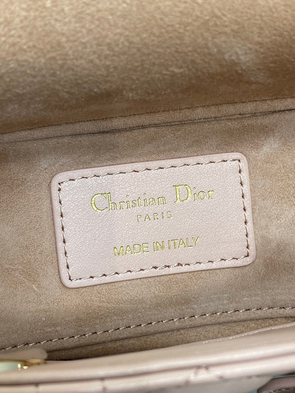 Dior 25S Micro Lady D-Joy 19 in Baby Pink Calfskin Gold Hardwre Bag