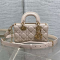 Dior 25S Micro Lady D-Joy 19 in Beige Calfskin Gold Hardwre Bag