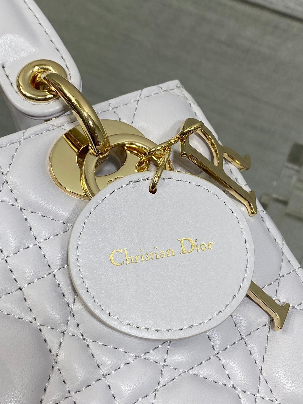 Dior 25S Lady Bag 20 in Lilac Cannage Calfskin Gold Hardwre