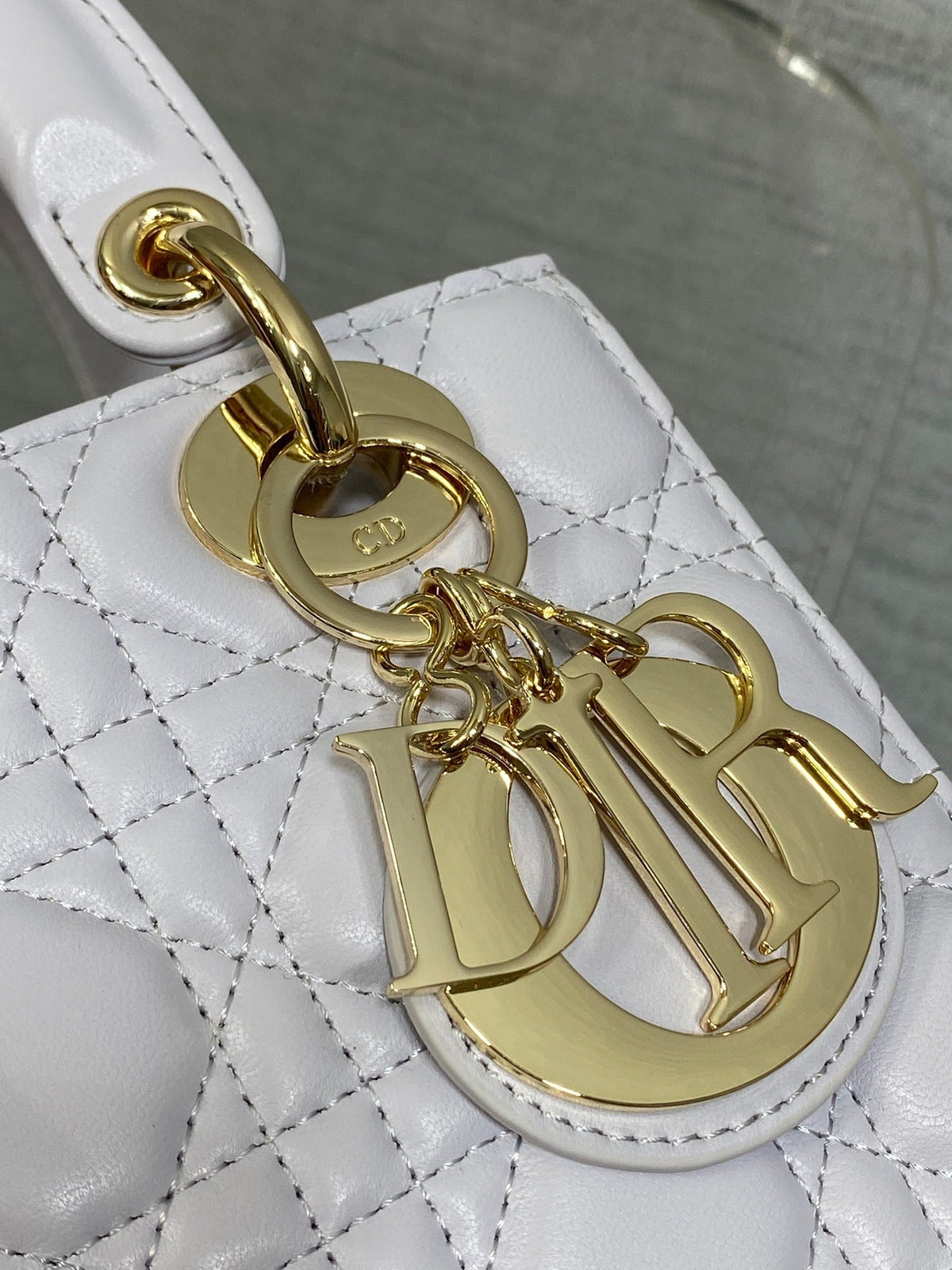 Dior 25S Lady Bag 20 in Lilac Cannage Calfskin Gold Hardwre