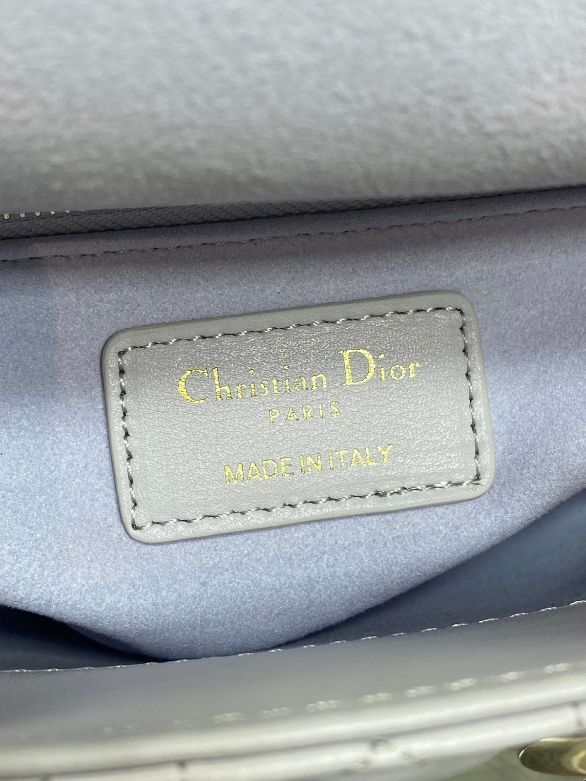 Dior 25S Mini Lady Bag 17 in Lilac Cannage Calfskin Gold Hardwre