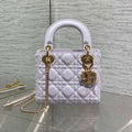 Dior 25S Mini Lady Bag 17 in Lilac Calfskin Charm Crystal Embellishments