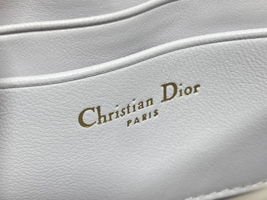 Dior 25S Talk Phone Pouch 21 in Pale Lilac Calfskin Gold Hardwre