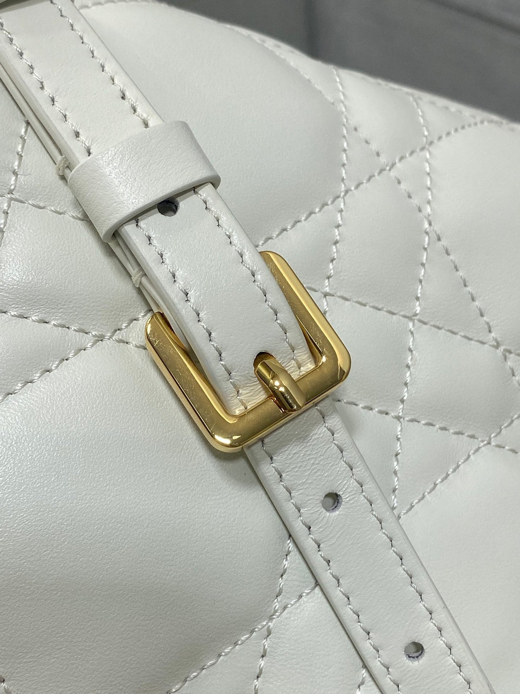 Dior 25S Star Hobo Bag 28 in Latte Macrocannage Calfskin with Chain