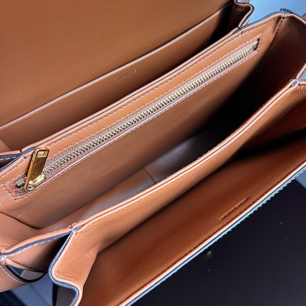 Celine Classique Triomphe 22 Tan Smooth Calfskin Bag