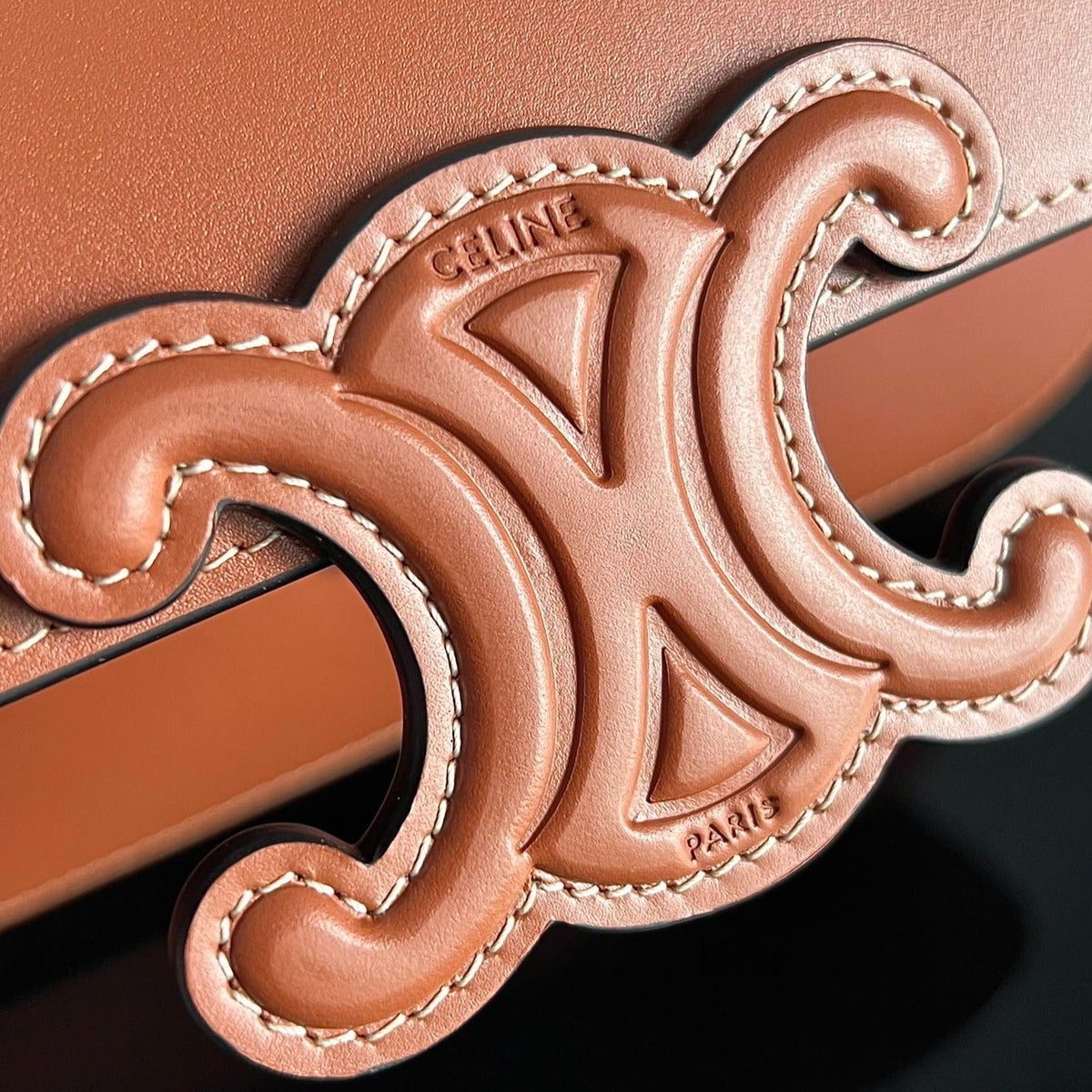 Celine Classique Triomphe 22 Tan Smooth Calfskin Bag