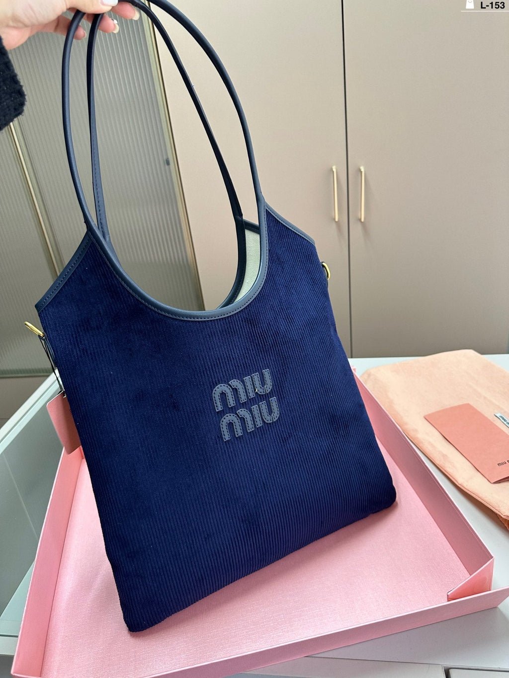 Ivy Tote Bag 34 in Navy Corduroy