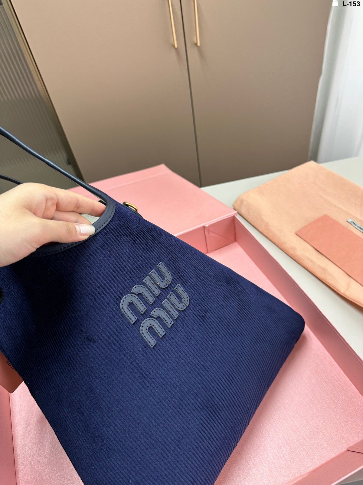 Ivy Tote Bag 34 in Navy Corduroy