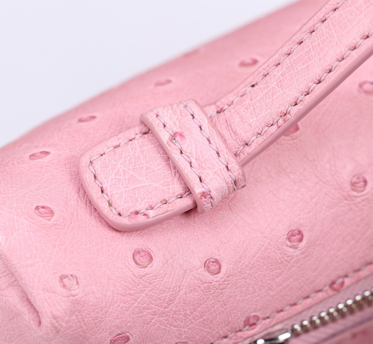 Loro Piana Extra Pocket L19 in Baby Pink Ostrich Leather Bag