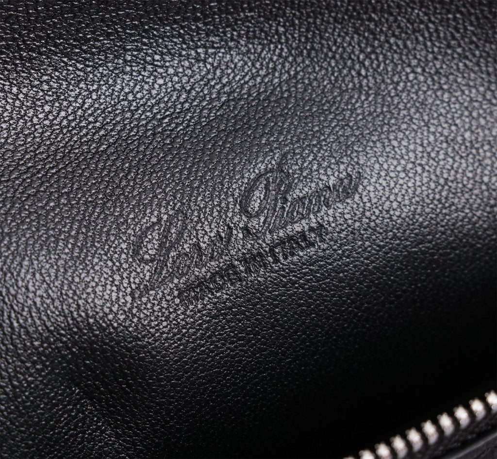Loro Piana Extra Pocket L19 in Black Ostrich Leather Bag