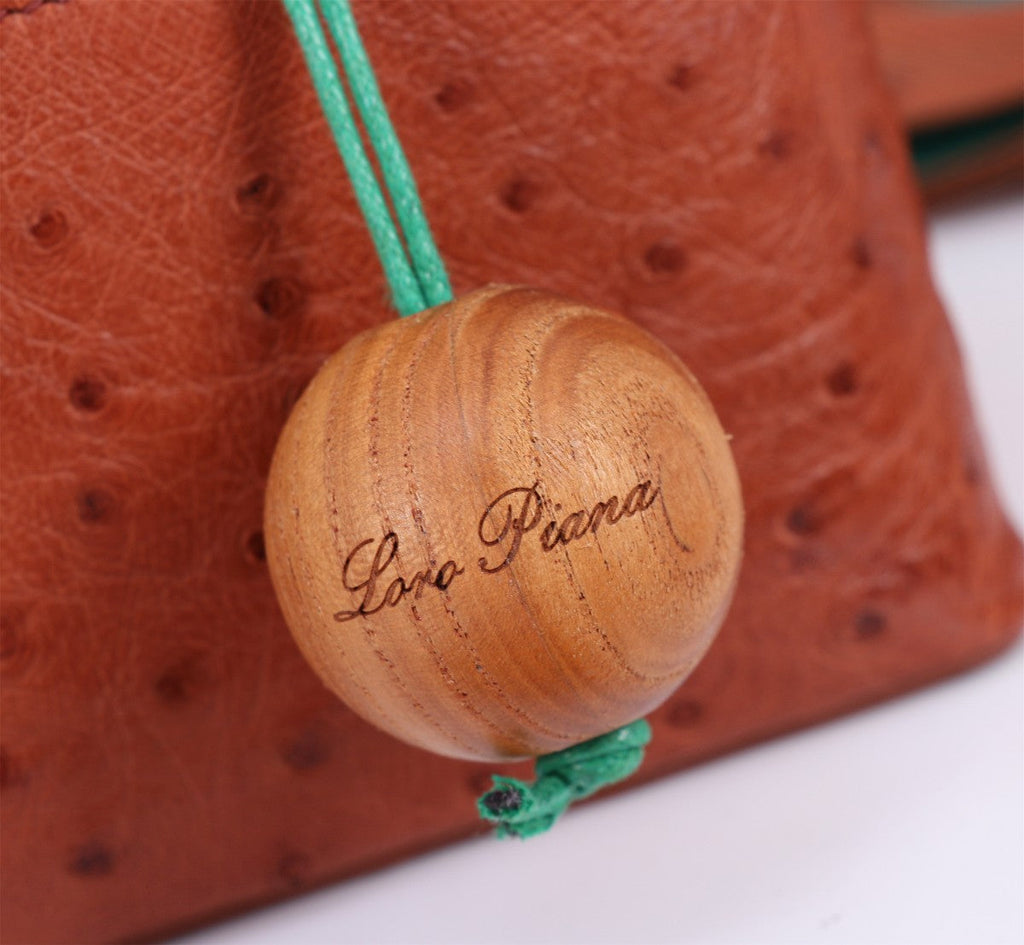 Loro Piana Extra Pocket L19 in Red Brown Ostrich Leather Bag