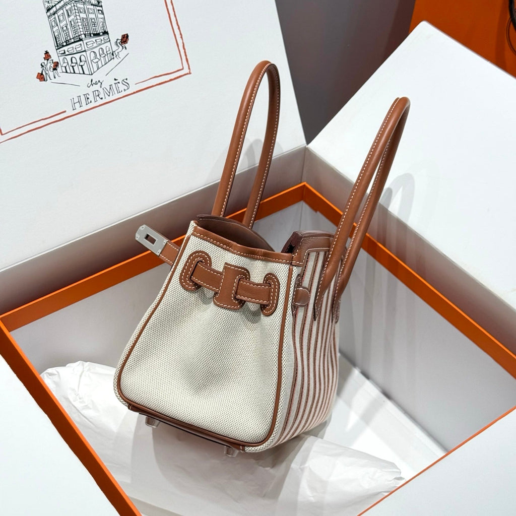 Hermes Birkin Shoulder 29 in Gold Calfskin Écru/Beige/Fauve/Rose Pop/Noir Embroidery Canvas Bag