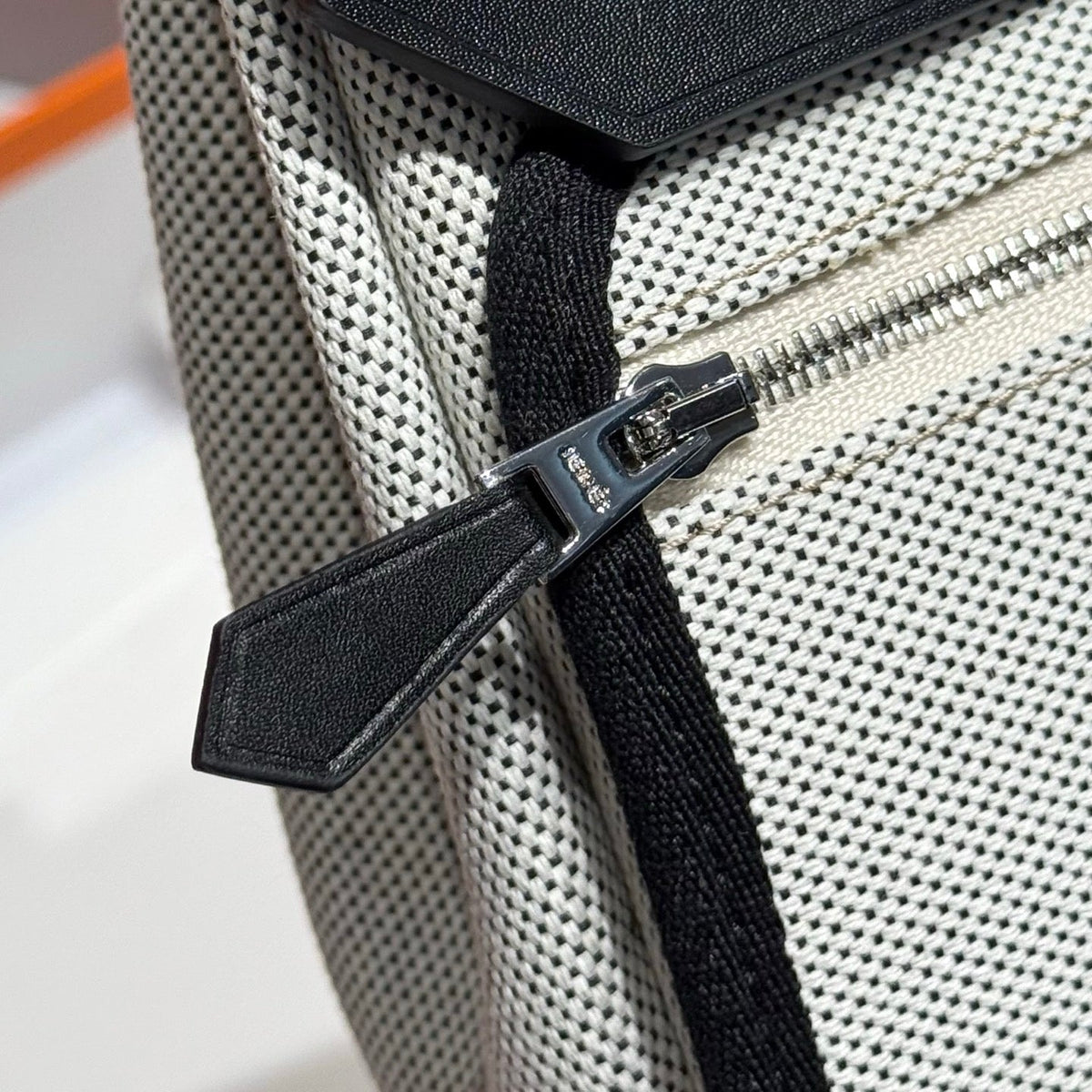 Hermes 25S Mini Herbag 20 in Sage Gray Canvas Silver Hardware Bag
