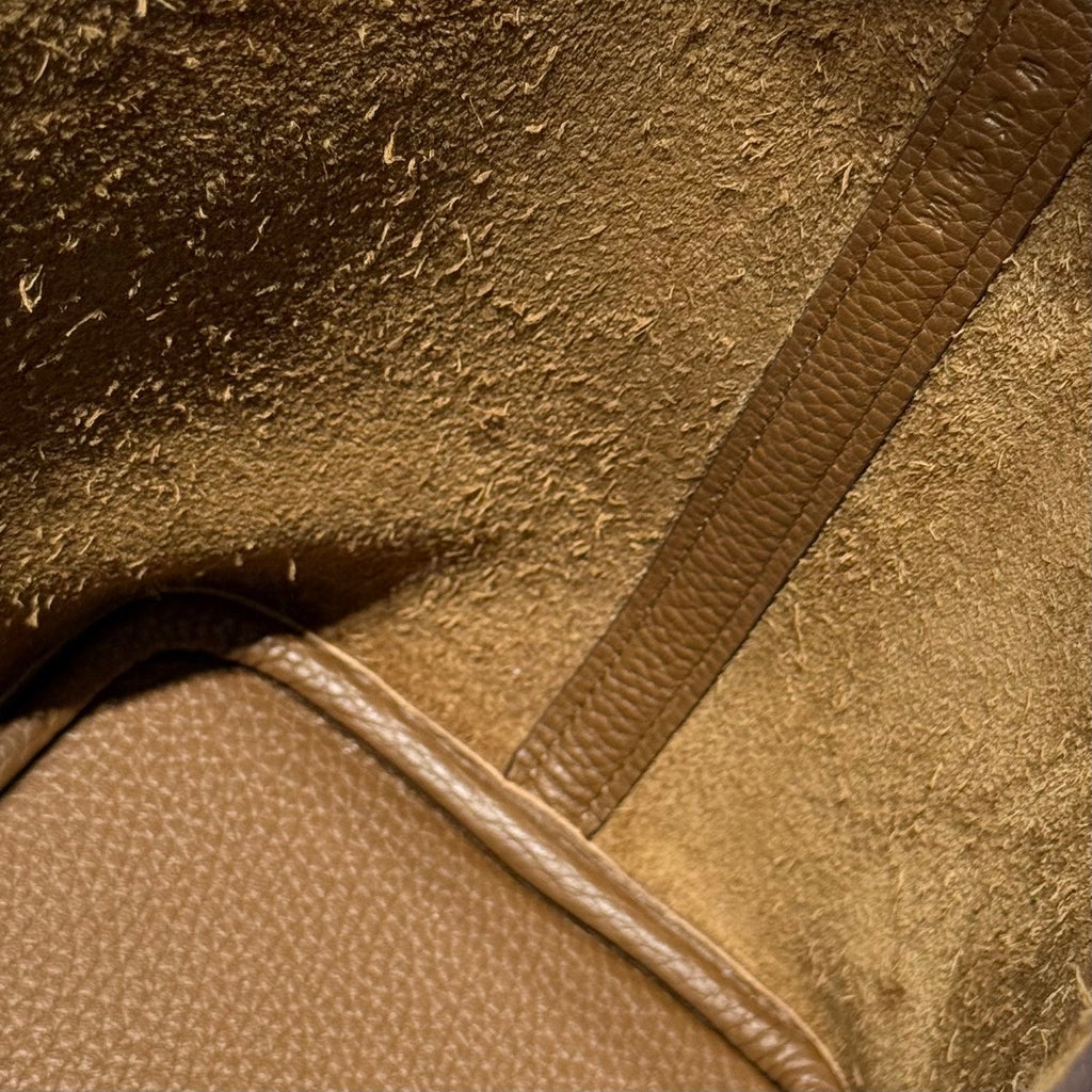 Hermes 25S Picotin Lock 18 in Burnt Caramel Calfskin Gold Hardware Bag