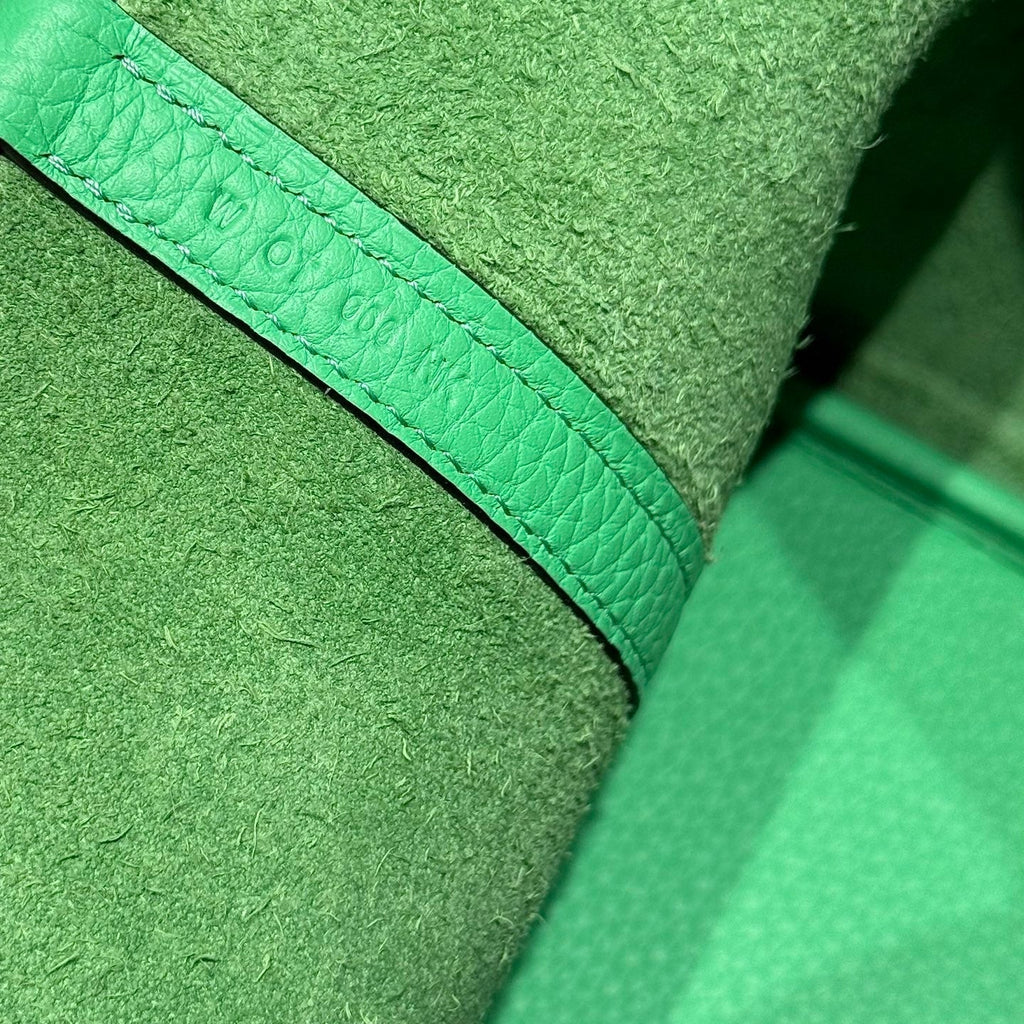 Hermes 25S Picotin Lock 22 in Spring Green Calfskin Silver Hardware Bag