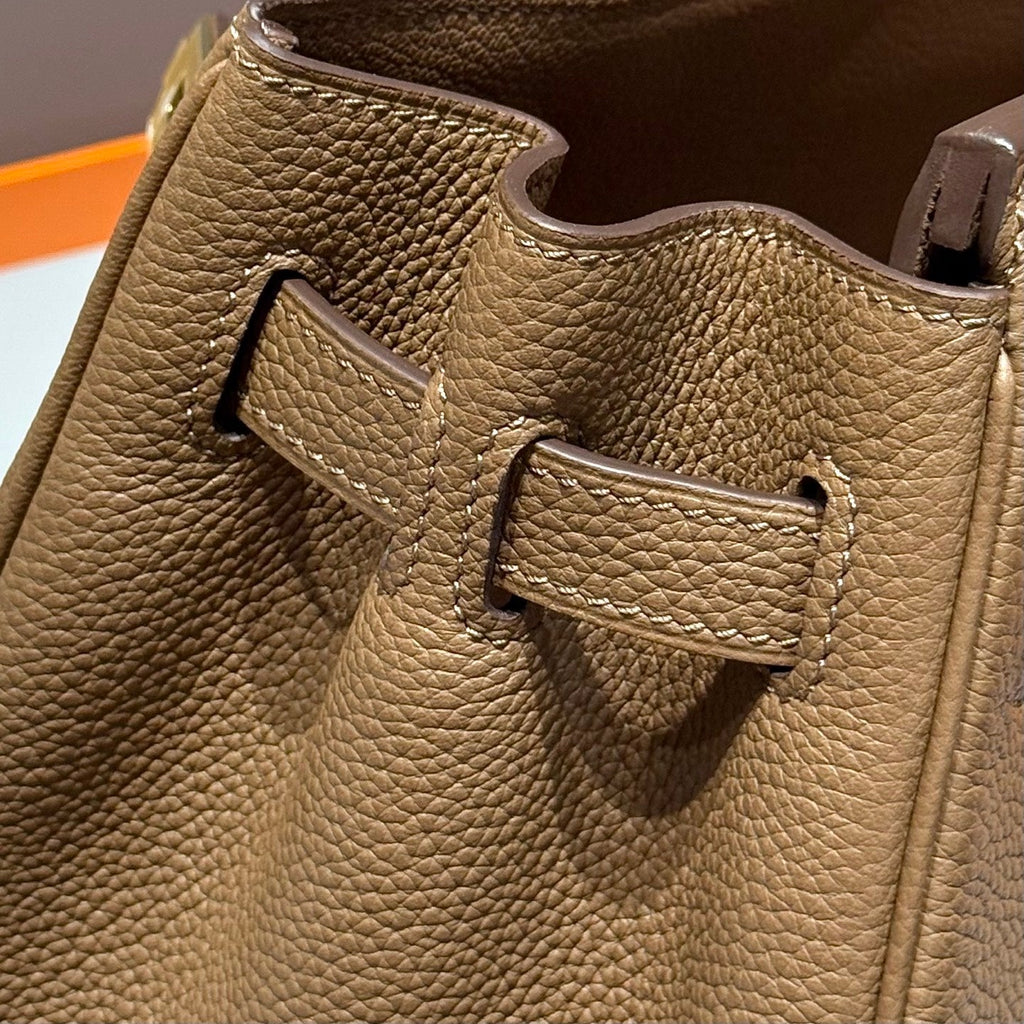 Hermes 25S Birkin 30 in Coffee Calfskin Gold Hardware Bag