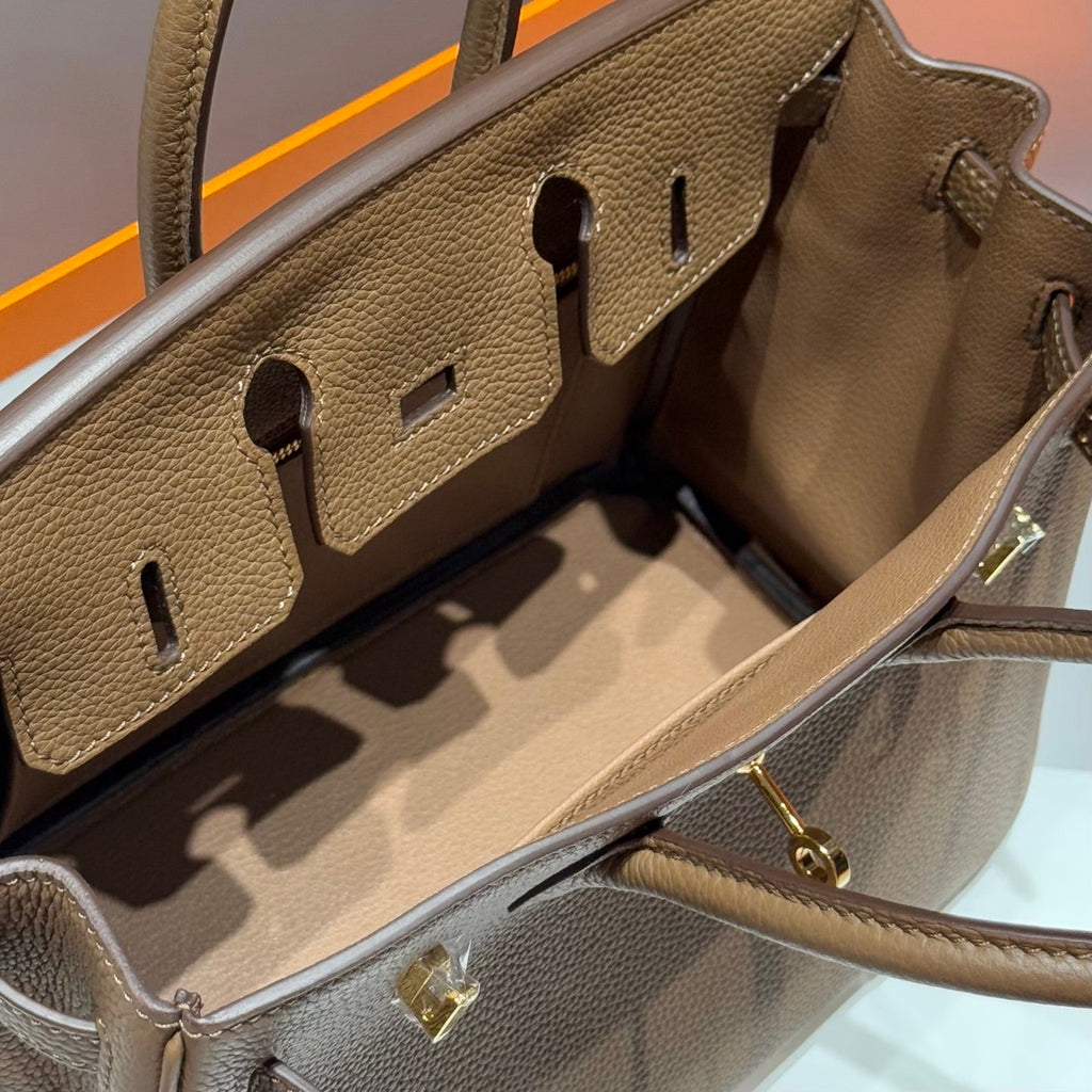 Hermes 25S Birkin 25 in Dark Brown Calfskin Gold Hardware Bag