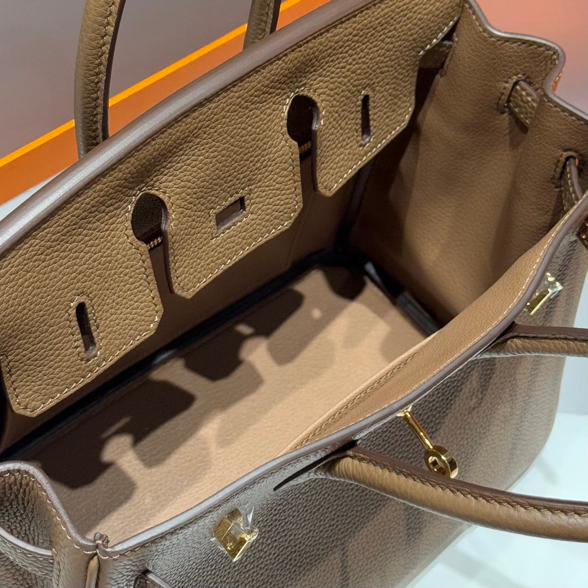 Hermes 25S Birkin 25 in Dark Brown Calfskin Gold Hardware Bag