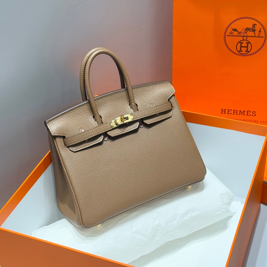 Hermes 25S Birkin 25 in Dark Brown Calfskin Gold Hardware Bag