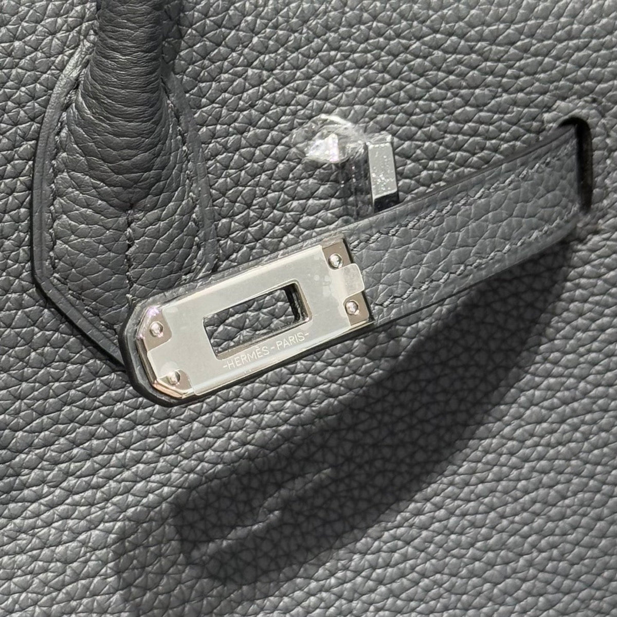 Hermes 25S Medium Birkin 25 in Charcoal Gray Calfskin Silver Hardware Bag