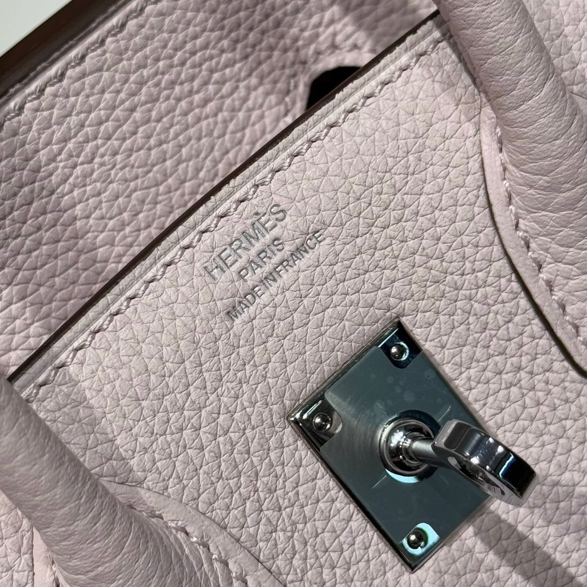 Hermes 25S Medium Birkin 25 in Pink Baby Calfskin Silver Hardware Bag