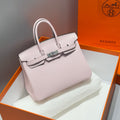 Hermes 25S Medium Birkin 25 in Pink Baby Calfskin Silver Hardware Bag