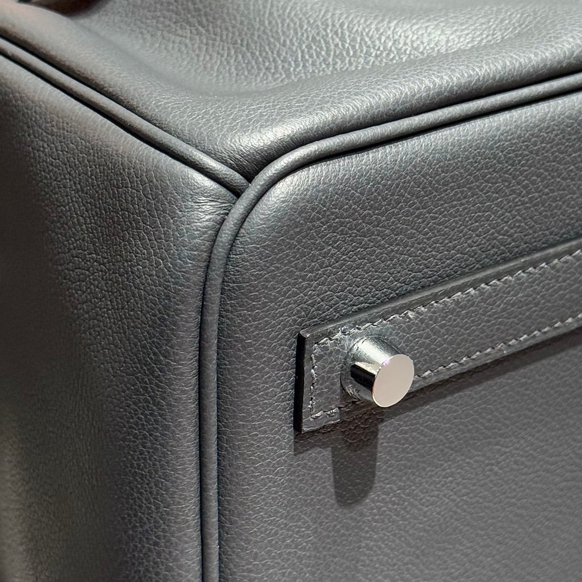 Hermes 25S Shoulder Birkin 29 in Haze Gray Calfskin Silver Hardware Bag