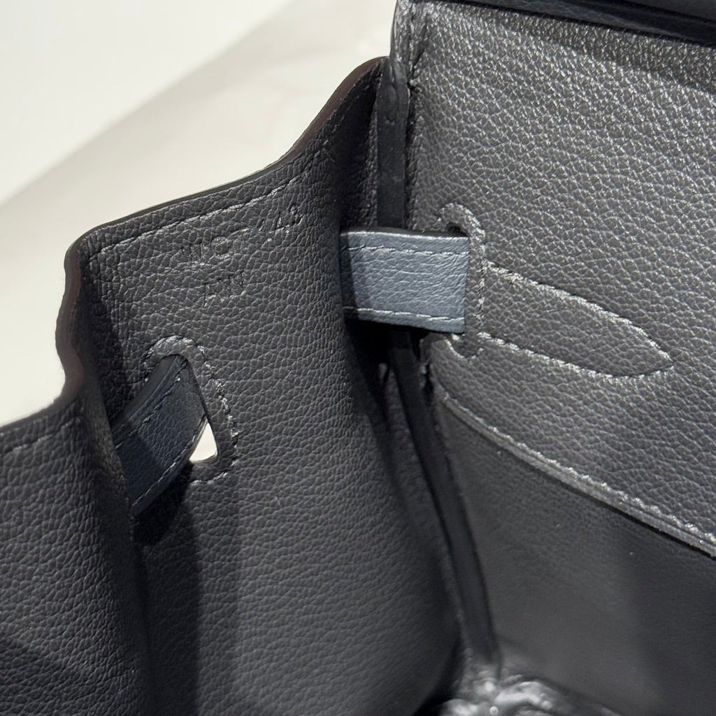 Hermes 25S Shoulder Birkin 29 in Haze Gray Calfskin Silver Hardware Bag