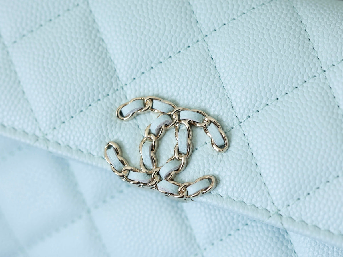 Chanel 25S Kelly in Pastel Blue Lambskin with Silver Hardware Bag