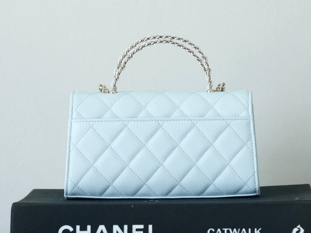 Chanel 25S Kelly in Pastel Blue Lambskin with Silver Hardware Bag