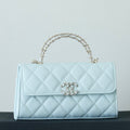 Chanel 25S Kelly in Pastel Blue Lambskin with Silver Hardware Bag