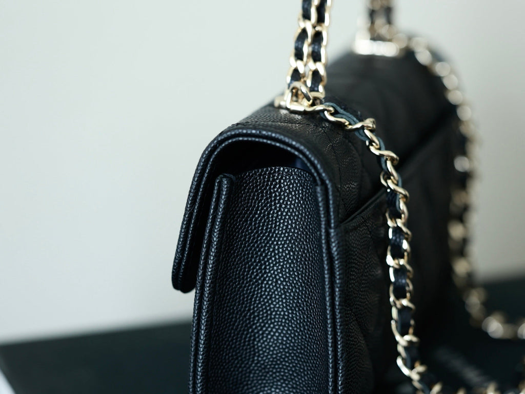 Chanel 25S Kelly in Black Lambskin with Gold Hardware Bag