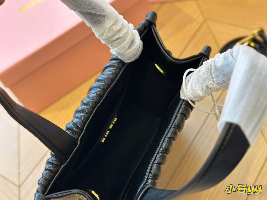 Hobo 24 Bag in Black Lambskin