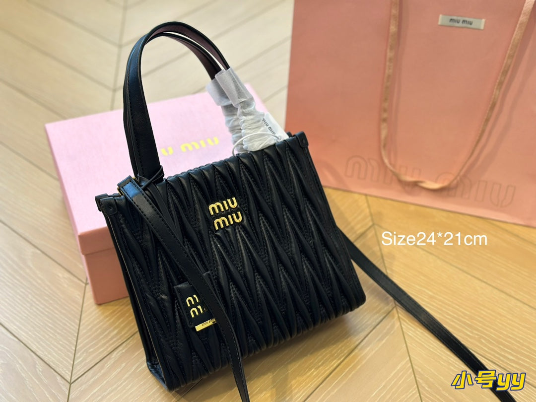 Hobo 24 Bag in Black Lambskin