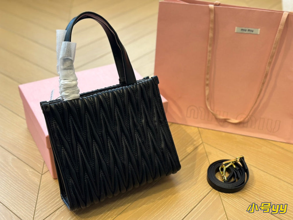 Hobo 24 Bag in Black Lambskin