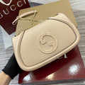 Gucci Blondie Small Shoulder Bag 26 in Beige Calfskin Gold Hardware