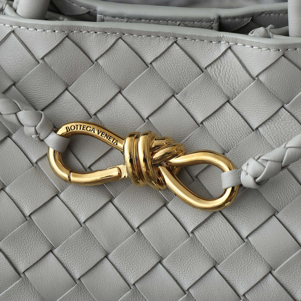 Bottega Veneta Small Andiamo 25cm Grey Lambskin Bag