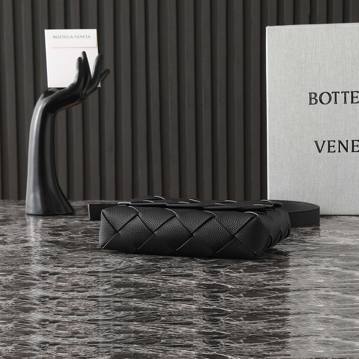 Bottega Veneta 25S Diago 22 in Black Calfskin Silver Hardware Bag